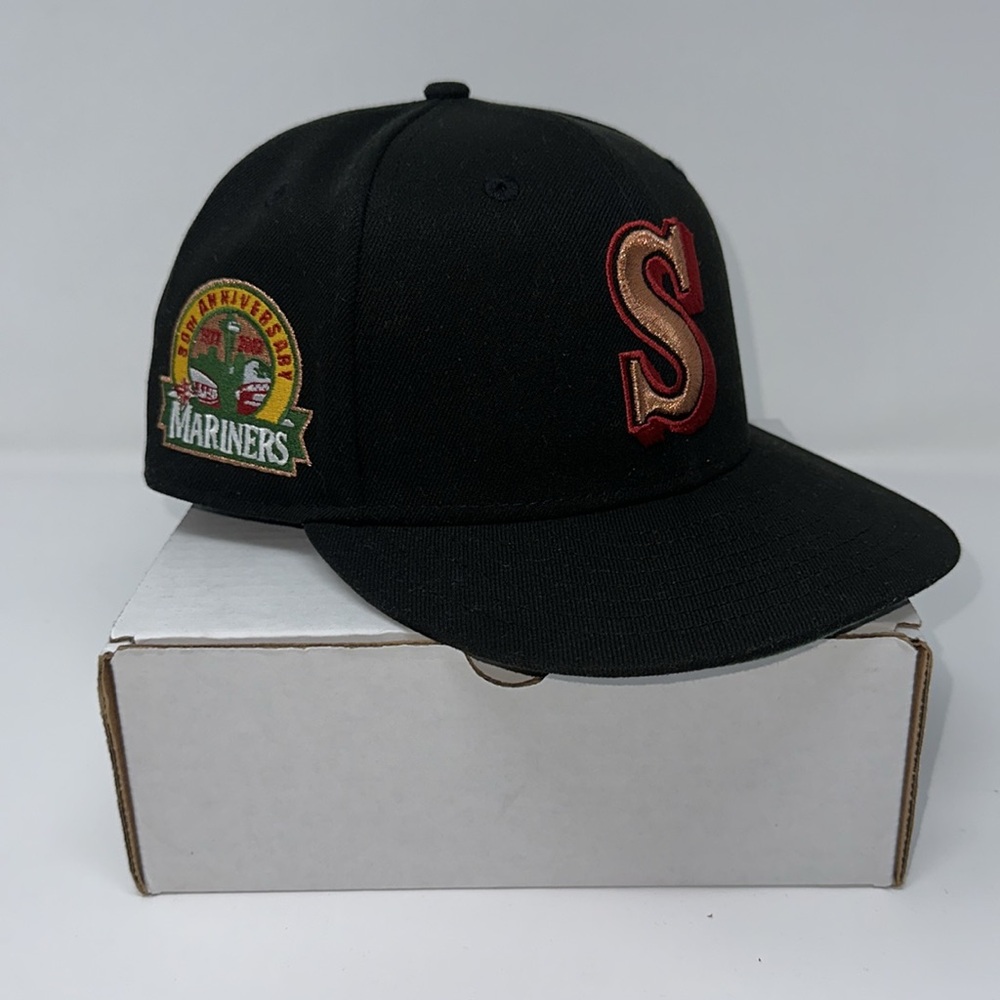 Hat Club Seattle Mariners “Cool Fashion” Sonics Crossover Fitted Hat Size 7 3/8